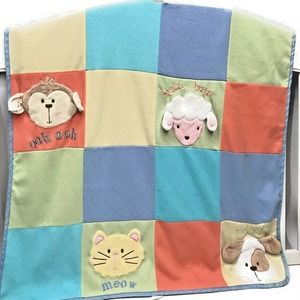 NOJO Little Bedding Unisex 40x50 Baby Blanket Educational Sensory Fleece